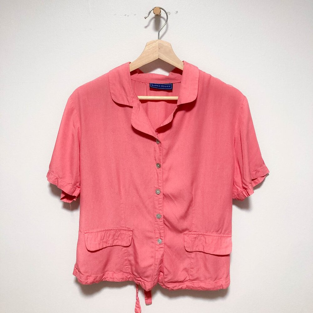 Vintage pink button down shirt